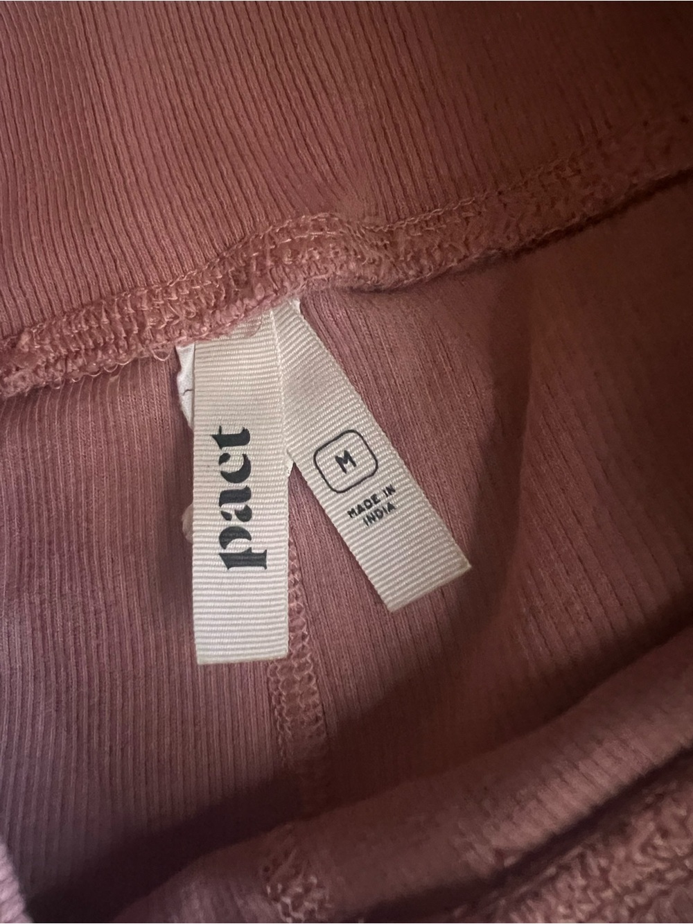 โผ๏ธEUC: Pact Organic Ribbed Pink Sand High Waisted Leggings - M - Picture 7 of 7